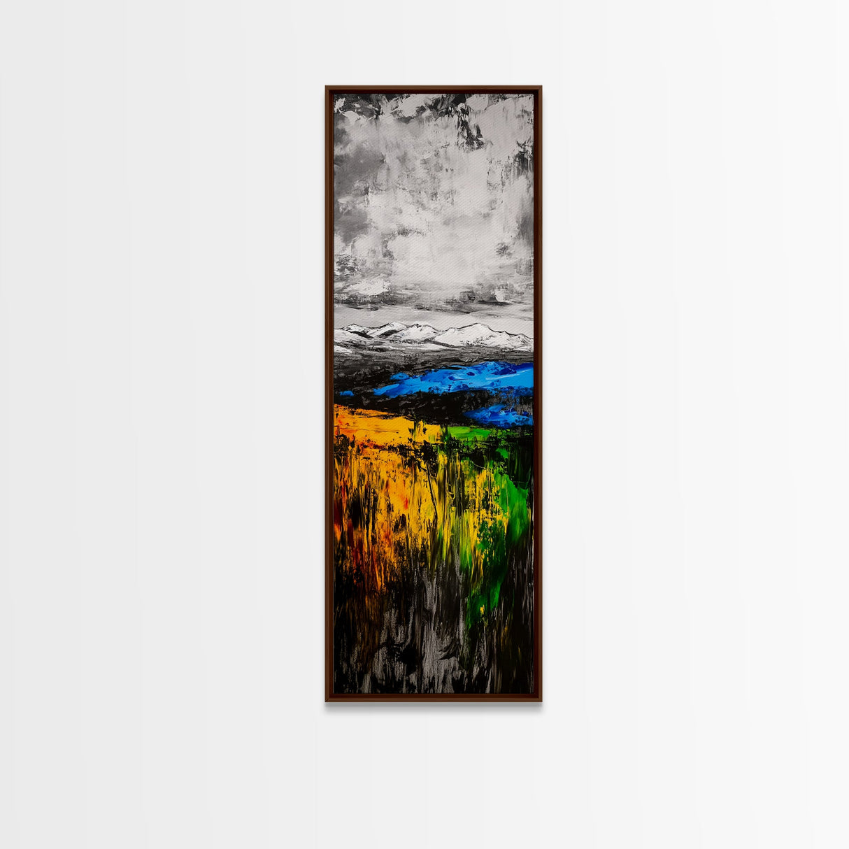 Colorful Fields, Abstract Landscape Art, Modern Nature Wall Decor, Vibrant Impressionist Painting, Living Room Wall Art, Canvas Print