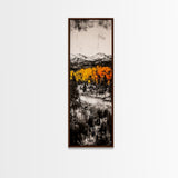 Autumn Forest, Mountain Landscape, Rustic Wall Art, Canvas Print, Fall Home Decor, Cozy Cabin Artwork, Nature Painting, Earthy Wall Accent