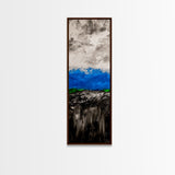 Mountain Horizon, Moody Landscape, Blue Sky Art, Framed Canvas Print, Abstract Nature, Minimalist Decor, Modern Wall Art, Office Decor