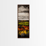 Autumn Fields, Rolling Hills, Warm Tones, Canvas Print, Rustic Landscape, Farmhouse Wall Art, Cozy Home Decor, Living Room Art
