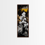 Wildflowers Bloom, Nature Landscape, Fall Forest Scene, Canvas Print, Rustic Wall Art, Yellow White Art, Boho Decor, Country Home Decor