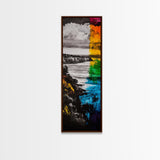 Vibrant Coast, Abstract Seascape, Colorful Ocean Art, Canvas Print, Bold Wall Art, Coastal Home Decor, Beach Painting, Modern Art