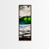 Ocean Wave, Bold Abstract Seascape, Coastal Wall Art, Framed Canvas Print, Modern Home Decor, Beach Inspired Artwork, Statement Piece