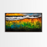 Ocean Waves, Vibrant, Abstract, Seascape, Canvas Print, Beach House Art, Coastal Wall Decor, Summer Decor, Nautical Art, Living Room Art