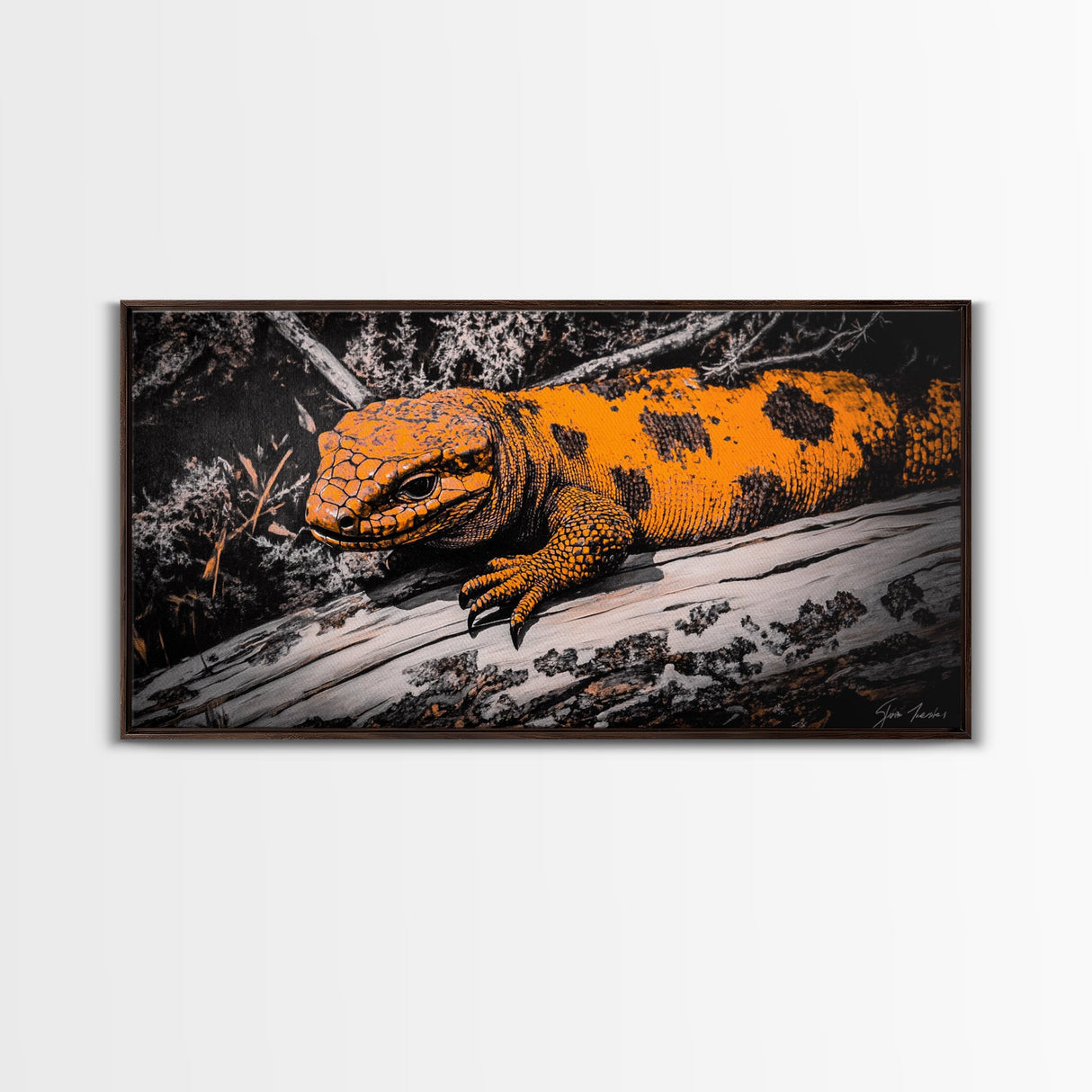 Reptile, Lizard, Wildlife, Canvas Print, Unique Wall Art, Animal Art, Rustic Decor, Living Room Art, Man Cave Gift, Nature Lover Gift