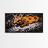Reptile, Lizard, Wildlife, Canvas Print, Unique Wall Art, Animal Art, Rustic Decor, Living Room Art, Man Cave Gift, Nature Lover Gift