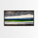 Ocean Wave, Green Waters, Seascape, Canvas Print, Coastal Wall Art, Nautical Decor, Beach House Art, Large Ocean Painting