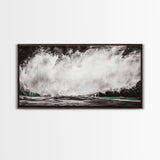Abstract Waterfall Art, Black and White Canvas Print, Modern Wall Decor, Nature Inspired Artwork, Living Room Art, Minimalist Painting