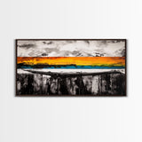 Dramatic Sunset, Abstract Horizon, Vibrant Colorful Art, Bold Nature Wall Art, Southwest Painting, Large Statement Art, Canvas Print