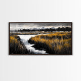 Mountain Marsh, Rustic Landscape, Fall Nature Art, Canvas Print, Cabin Wall Art, Country Home Decor, Living Room Artwork