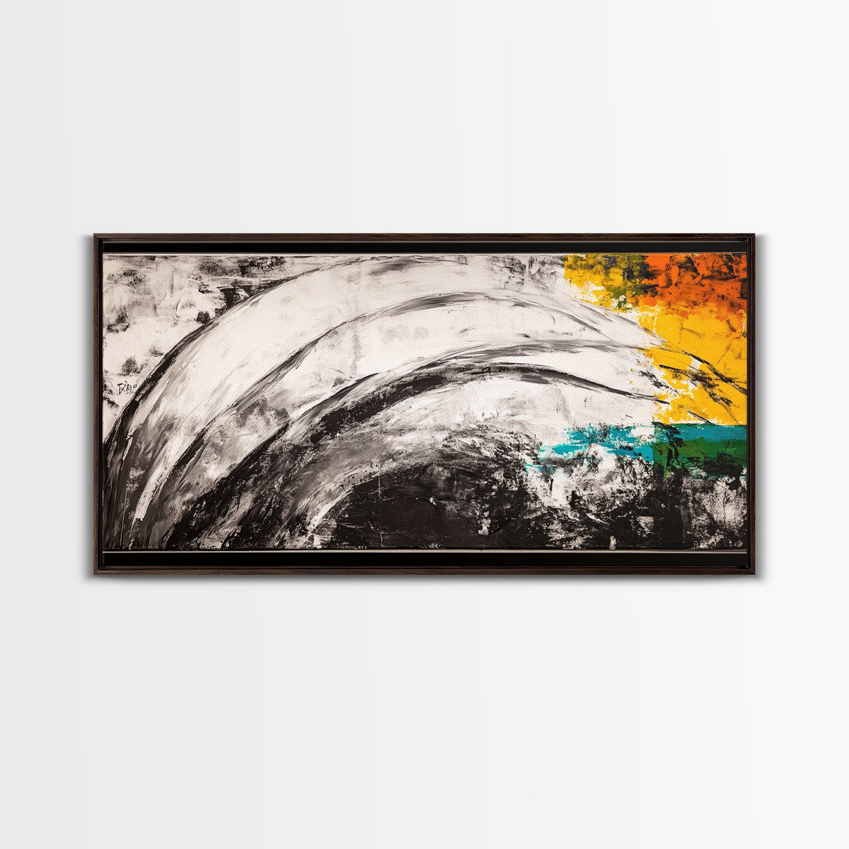 Abstract Waves, Modern Wall Art, Contemporary Painting, Minimalist Art, Framed Canvas Print, Living Room Decor, Unique Artwork