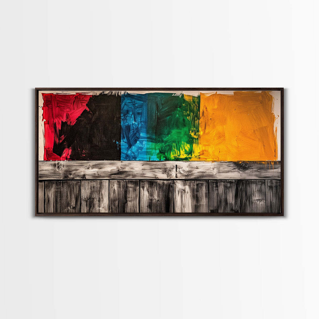 Colorful Abstract, Modern Wall Art, Bold Geometric Design, Expressive Painting, Living Room Accent, Artistic Home Decor, Canvas Print