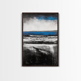 Ocean Waves, Minimalist Coastal Art, Seaside Wall Decor, Contemporary Beach Scene, Modern Home Artwork, Canvas Print