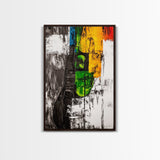 Colorful Guitar, Abstract Canvas Print, Music Lover Decor, Bohemian Wall Art, Artistic Home Painting, Living Room Statement Art