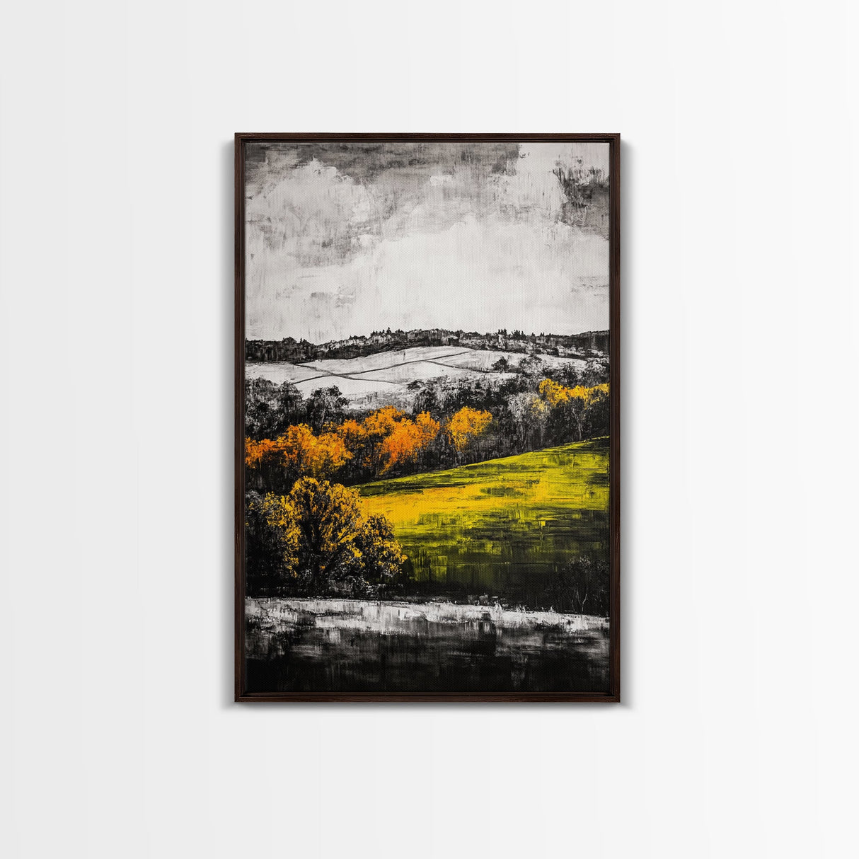 Rolling Hills, Fall Landscape, Scenic Wall Art, Canvas Print, Autumn Colors, Farmhouse Style, Rustic Decor, Warm Tones, Nature Inspired