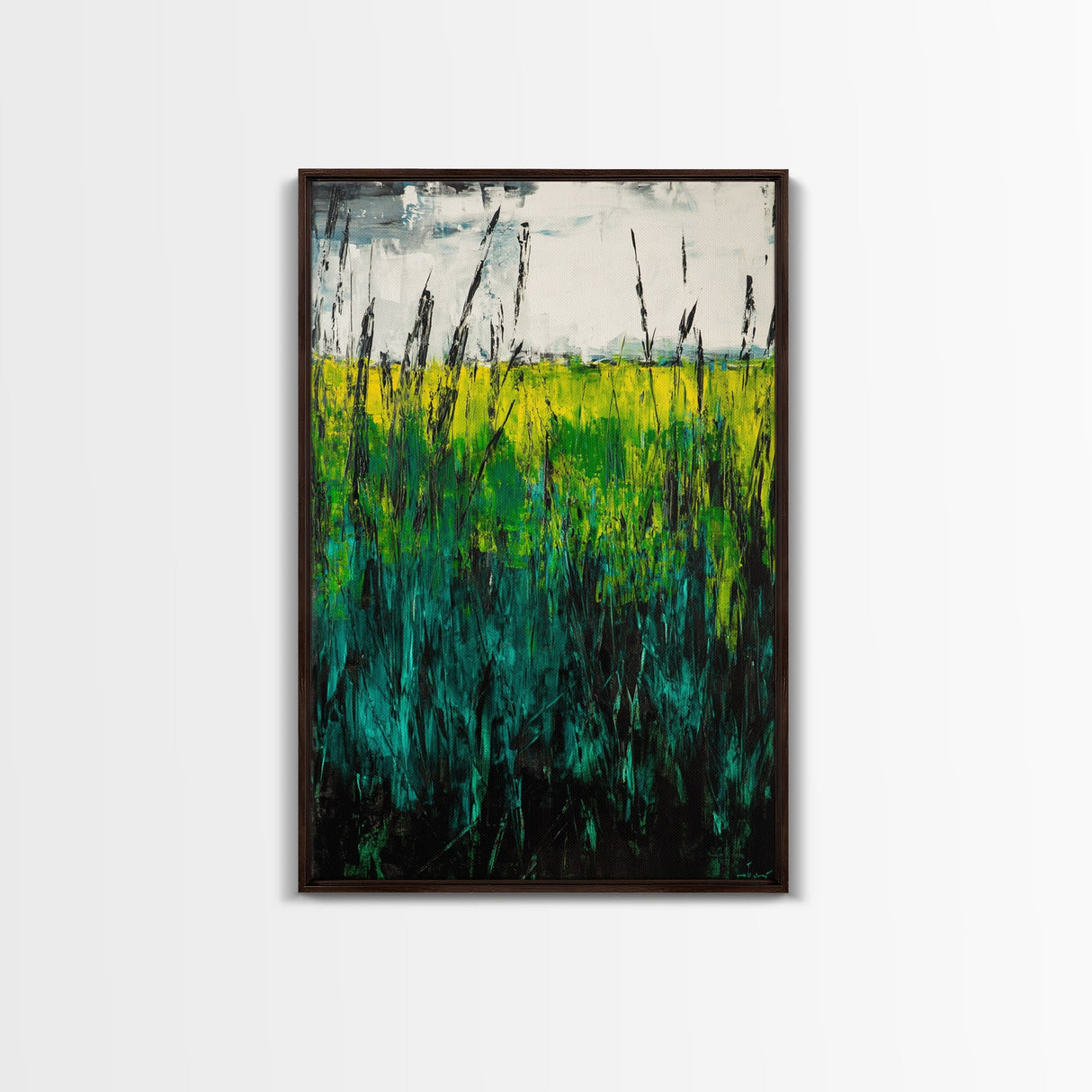 Wheat Field, Landscape Art, Framed Canvas Print, Nature Wall Art, Countryside Painting, Rustic Farmhouse Decor, Bedroom Art