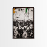 Black and White, Modern Abstract Art, Minimalist Canvas Print, Large Wall Art, Neutral Home Decor, Contemporary Office Artwork
