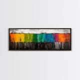 Dripping Paint Abstract, Vibrant Color Art, Modern Expressionist Painting, Bold Wall Art, Framed Canvas Print, Office Wall Decor