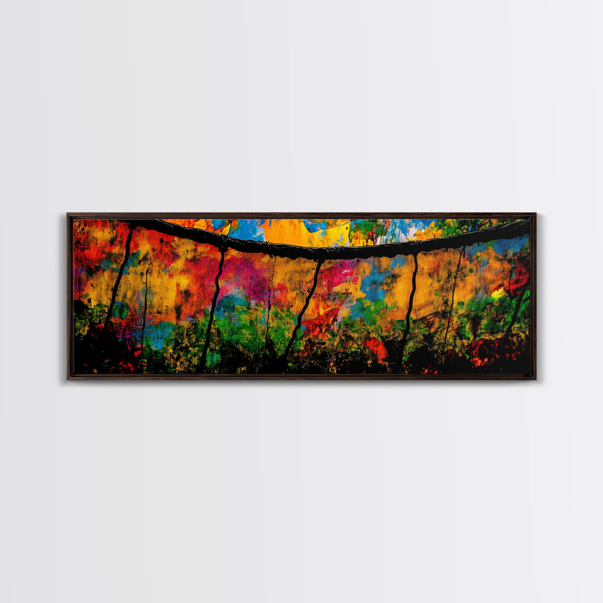 Colorful Reflections, Bold Abstract, Rainbow Wall Art, Canvas Print, Vibrant Art, Living Room Statement Piece, Artistic Home Decor