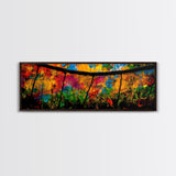 Colorful Reflections, Bold Abstract, Rainbow Wall Art, Canvas Print, Vibrant Art, Living Room Statement Piece, Artistic Home Decor