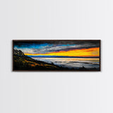 Mountain Sunset, Colorful Landscape, Framed Canvas Print, Nature Wall Art, Home Office Decor, Living Room Wall Art, Scenic View Painting