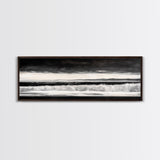 Monochrome Waves, Black and White Seascape, Ocean Art, Canvas Print, Minimalist Home Decor, Modern Coastal Wall Art
