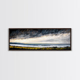 Coastal Storm, Dramatic Sky, Seascape Painting, Canvas Print, Ocean Wall Art, Minimalist Style, Large Art, Bedroom Decor, Moody Tones