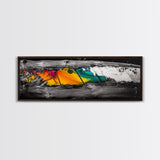 Colorful Wood, Rustic Abstract, Weathered Texture Art, Bold Statement Wall Decor, Unique Modern Print, Framed Canvas Print, Gift Idea