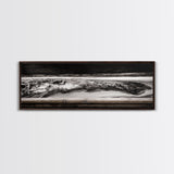 Monochrome, Ocean Waves, Black and White, Canvas Print, Dramatic Seascape, Modern Wall Art, Bedroom Decor, Large Wall Art, Minimalist Art
