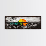 Abstract Floral Art, Floating Flower Print, Modern Botanical Wall Decor, Vibrant Nature Painting, Contemporary Canvas Print, Office Art