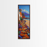 Beach, Pathway, Tropical, Coastal Homes Canvas Print, Vibrant Summer Landscape, Coastal Living Room Art, Oceanfront Wall Accent, Boho Beach Art