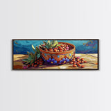 Succulent Bowl, Kitchen Decor, Colorful Talavera, Canvas Print, Mexican Pottery Art, Rustic Kitchen Wall Art, Vibrant Boho Style