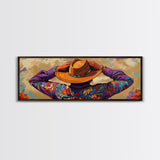 Southwestern Style, Cowboy Art, Desert Vibes, Sunset Palette, Framed Canvas Print, Rustic Western Wall Art, Office Decor, Colorful Home Accent
