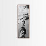 Nautical Rope, Coastal Focus, Rustic Texture, Canvas Print, Nautical wall art, Beach house decor, Minimalist bathroom art, Coastal bedroom print
