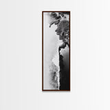 Aerial Coastline, Abstract Shore, Natural Edge, Canvas Print, Modern Living Room Wall Art, Black and White Photography, Coastal Decor