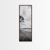 Marshland Trees, Coastal Wetlands, Serene Landscape, Peaceful Horizon, Framed Canvas Print, Office Wall Art, Minimalist Nature Art
