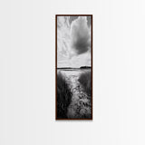 Marsh Trail, Nature Path, Quiet Wetland Scene, Canvas Print, Entryway Wall Art, Rustic Decor, Neutral Color Palette, Modern Nature Style