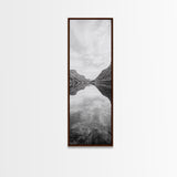 Mountain Lake, Glassy Water, Serene Reflection, Canvas Print, Bedroom Wall Art, Nature Photography, Minimalist Decor, Tranquil Vibe