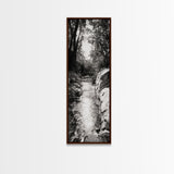 River Light Path, Black White Nature, Zen Landscape, Forest Photography, Canvas Print, Rustic Home Decor, Entryway Wall Art, Cabin Wall Art