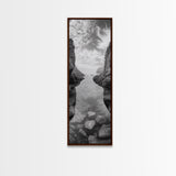 Rocky Ocean Cove, Peaceful Coastal Passage, Zen Nature Art, Framed Canvas Print, Bathroom Print, Coastal Entryway Wall Art, Beach House Decor