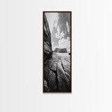 Ocean Cliffs, Moody Coast, Nature Wall Art, Canvas Print, Modern Coastal Decor, Minimalist Seascape, Bathroom or Bedroom Artwork