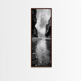 Mountain Valley, Serene Stream, Canyon Light, Framed Canvas Print, Peaceful Nature Scene, Bedroom or Study Minimalist Wall Decor