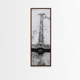 Rusted Anchor, Beach Texture, Metal Detail, Framed Canvas Print, Industrial Coastal Wall Art, Nautical Bathroom Print, Office Decor