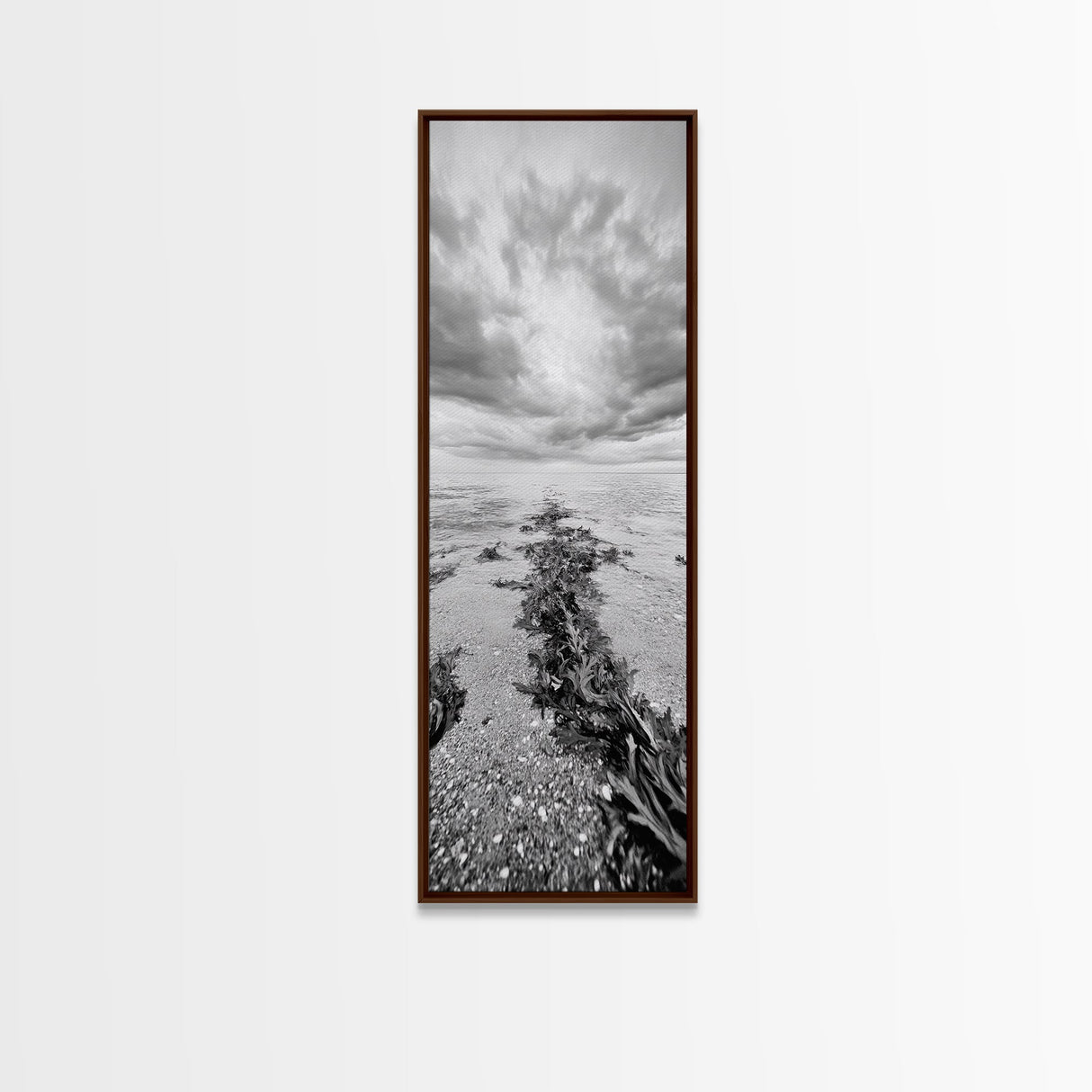 Seaweed Trail, Ocean Depth, Coastal Texture, Shoreline Calm, Marine Inspired Canvas Print, Minimalist Bathroom Wall Art, Ocean Decor