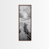 Seaweed Trail, Ocean Depth, Coastal Texture, Shoreline Calm, Marine Inspired Canvas Print, Minimalist Bathroom Wall Art, Ocean Decor
