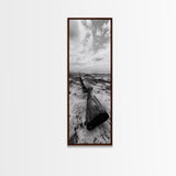 Shotgun Beach, Western Art, Coastal Edge, Canvas Print, Masculine Wall Decor, Cabin Style, Rustic Photography, Dramatic Sky