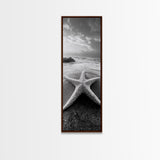 Ocean Star, Sea Life, Coastal Serenity, Marine Beauty Framed Canvas Print, Beach House Wall Art, Coastal Nautical Bathroom Decor