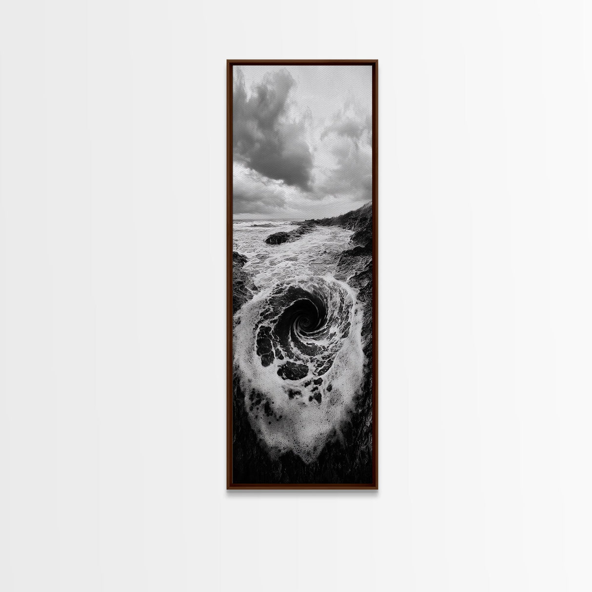 Ocean Vortex, Surreal Wave, Abstract Seascape, Dramatic Sea, Canvas Print, Statement Art, Modern Living Room Wall Art, Bold Decor