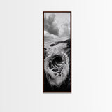 Ocean Vortex, Surreal Wave, Abstract Seascape, Dramatic Sea, Canvas Print, Statement Art, Modern Living Room Wall Art, Bold Decor