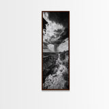 Storm Power, Canyon Rain, Desert Clouds, Monsoon Drama, Framed Canvas Print, Southwestern Wall Art, Moody Living Room Decor
